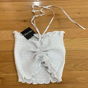 Hawaiian ruched crop top. Size S. With tag.